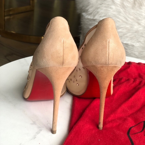 CHRISTIAN LOUBOUTIN,FOLLIES STRASS 100 MESH PUMPS - Picture 8 of 8